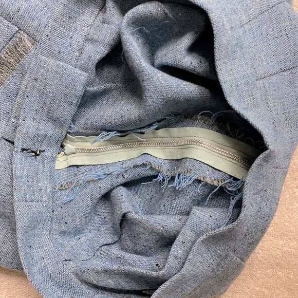 Vintage Handmade Blue Midi Skirt XS - Picture 7 of 9